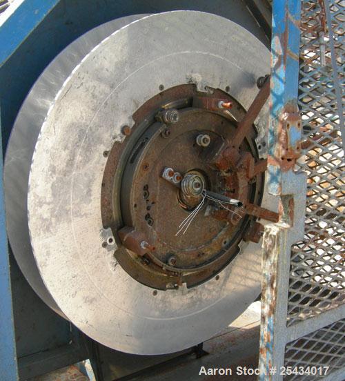 Used L. Lunardon Unwind/Winder. Manual speed control, driven by a 2 hp, 180 volt, 2500 rpm DC motor.