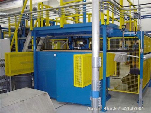Used TNT Maschinenbau Winding/Cutting System consisting of: (1) Model M.220 dual station cantilevered winder, serial #11.06. Approximate 6’’ diameter core shaft x 70’’ long, approximate 40’’ roll dia...