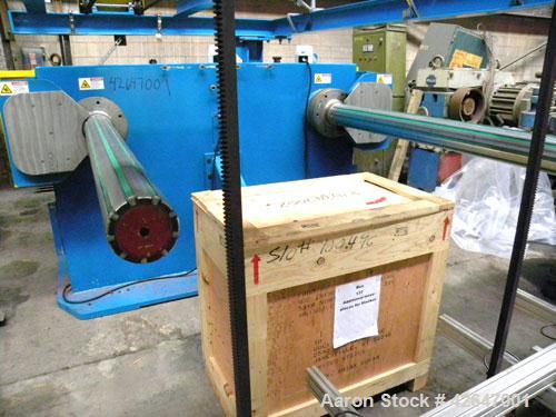 Used TNT Maschinenbau Winding/Cutting System consisting of: (1) Model M.220 dual station cantilevered winder, serial #11.06. Approximate 6’’ diameter core shaft x 70’’ long, approximate 40’’ roll dia...