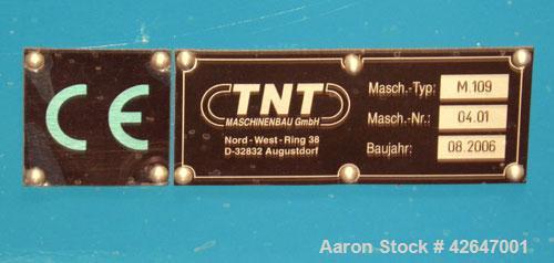 Used TNT Maschinenbau Winding/Cutting System consisting of: (1) Model M.220 dual station cantilevered winder, serial #11.06. Approximate 6’’ diameter core shaft x 70’’ long, approximate 40’’ roll dia...