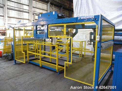 Used TNT Maschinenbau Winding/Cutting System consisting of: (1) Model M.220 dual station cantilevered winder, serial #11.06. Approximate 6’’ diameter core shaft x 70’’ long, approximate 40’’ roll dia...