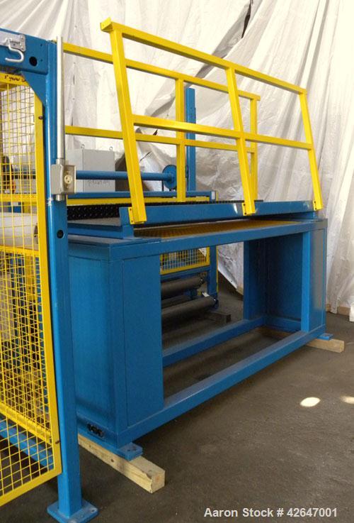 Used TNT Maschinenbau Winding/Cutting System consisting of: (1) Model M.220 dual station cantilevered winder, serial #11.06. Approximate 6’’ diameter core shaft x 70’’ long, approximate 40’’ roll dia...