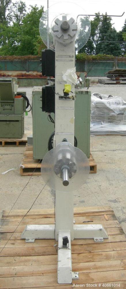 Used 2 Station winder.  Both stations driven by a 1/4 hp, 90 volt, 1750 rpm DC motor thru reducer, 20:1 ratio.  Includes (2) Penta Drive speed controllers.  Mounted on a carbon steel frame.

