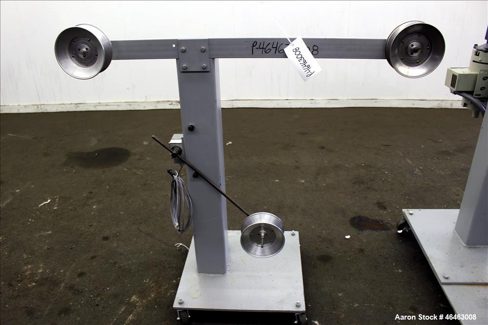 Used Progressive Machine Take-Up Spooling Machine, Model 609-RH. Maximum unwinding speed of 600 feet per minute. Maximum package weight 80 lbs., maximum width 20", maximum O.D. 28". Driven by a 3/4 h...