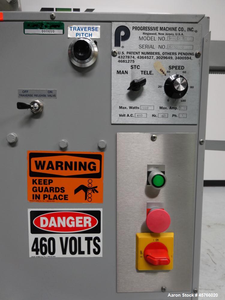 Used Progressive Machine Co Dual-Spindle Spooler, Model: S160CA-RH, Serial: 255