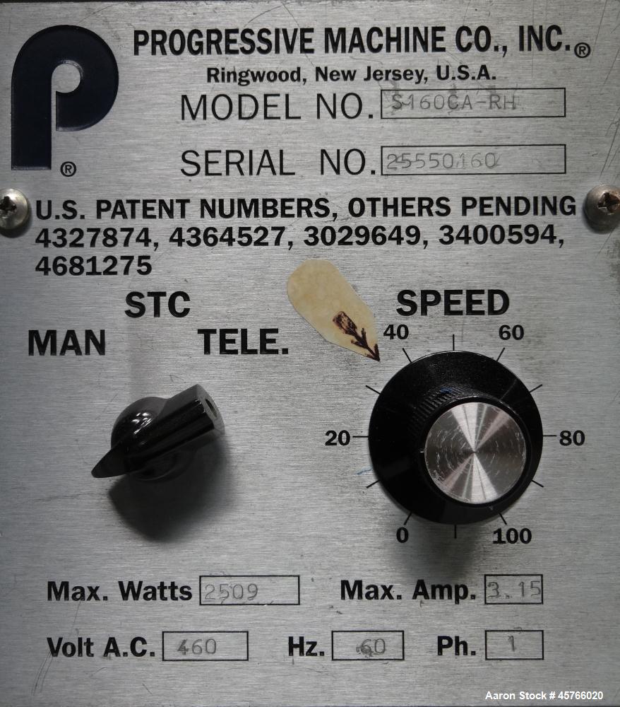 Used Progressive Machine Co Dual-Spindle Spooler, Model: S160CA-RH, Serial: 255