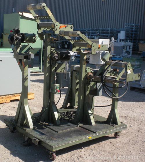 Used Rapid-Air Reel Winder System consisting of: (3) Rapid-Air winders, model RH46-A, serial numbers 72370-72371-72215. Approximate 22’’ wide capacity. (3) 1/2 hp, 3/60/220/440 volt, 1275 rpm motors....