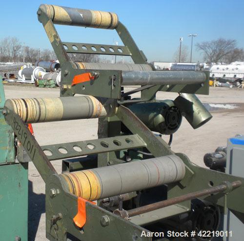 Used Rapid-Air Reel Winder System consisting of: (3) Rapid-Air winders, model RH46-A, serial numbers 72370-72371-72215. Approximate 22’’ wide capacity. (3) 1/2 hp, 3/60/220/440 volt, 1275 rpm motors....