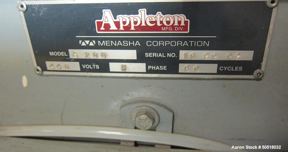 Used- Appleton 8" Manual Core Cutter, Model S200.