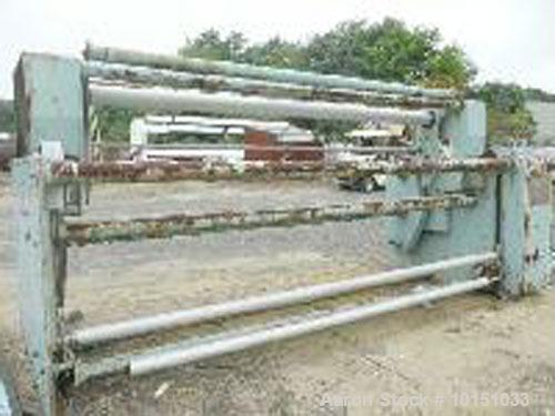 Used 134" Sano Single Turret Winder able to handle up to 24" diameter packages on 3" cores. 3 hp DC motor on each winding station. With power index, lay-on and dancer. Missing winding shafts.