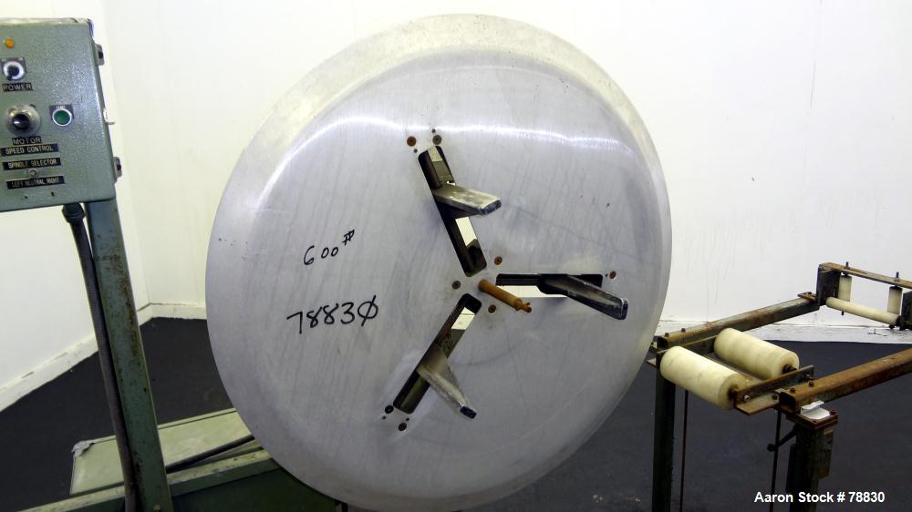 Used Tetra Profile Winder. Can handle approximately 6" wide x 32" diameter material, has edge guides, driven by a 1/3 hp, 3/60/208-230/460 Volt, 1725 RPM, thru a gear motor, 150 to 1 ratio. Includes ...