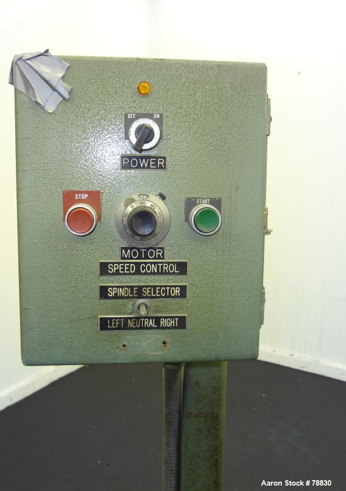 Used Tetra Profile Winder. Can handle approximately 6" wide x 32" diameter material, has edge guides, driven by a 1/3 hp, 3/60/208-230/460 Volt, 1725 RPM, thru a gear motor, 150 to 1 ratio. Includes ...
