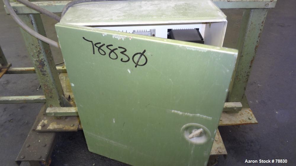 Used Tetra Profile Winder. Can handle approximately 6" wide x 32" diameter material, has edge guides, driven by a 1/3 hp, 3/60/208-230/460 Volt, 1725 RPM, thru a gear motor, 150 to 1 ratio. Includes ...