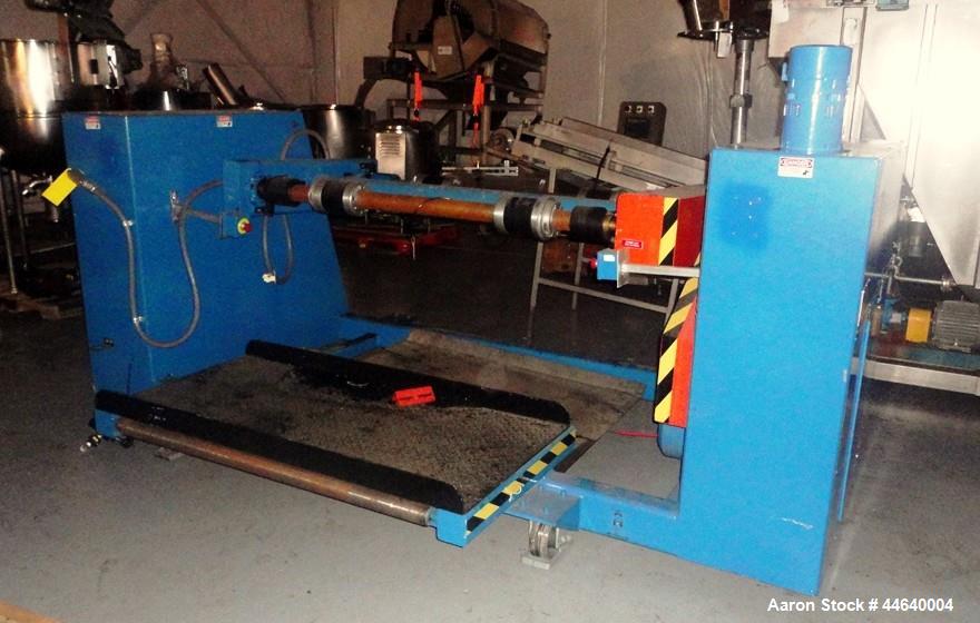 Used Vulvan Single Turret 2 Position Winder, Model TWQ422. 52" Wide, 3" cores, up to 24" roll diameter. Serial #98263.