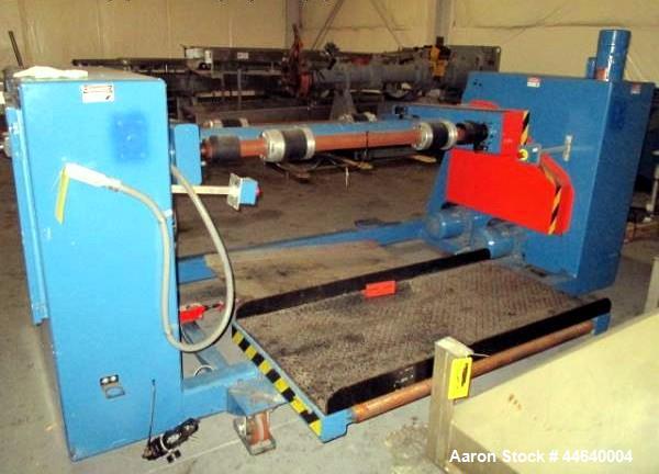 Used- Vulvan Single Turret 2 Position Winder, Model TWQ422. 52" Wide, 3" cores, up to 24" roll diameter. Serial #98263.