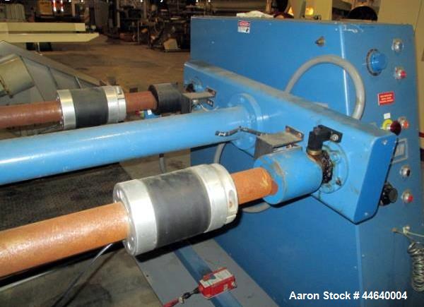 Used Vulvan Single Turret 2 Position Winder, Model TWQ422. 52" Wide, 3" cores, up to 24" roll diameter. Serial #98263.
