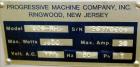 Used Progressive Machine Take-Up Spooling Machine, Model 609-RH. Maximum unwinding speed of 600 feet per minute. Maximum package weight 80 lbs., maximum width 20