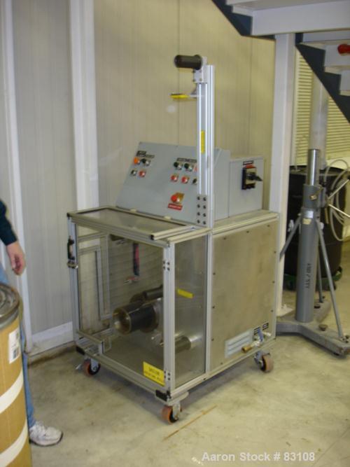 USED: Nylon/wire spinning line consisting of (1) 1" single screw extruder, 30:1 L/D ratio. Electrically heated, air cooled 7 zone barrel. Water cooled feed throat with hopper. Driven by a 5 hp, 3/60/...