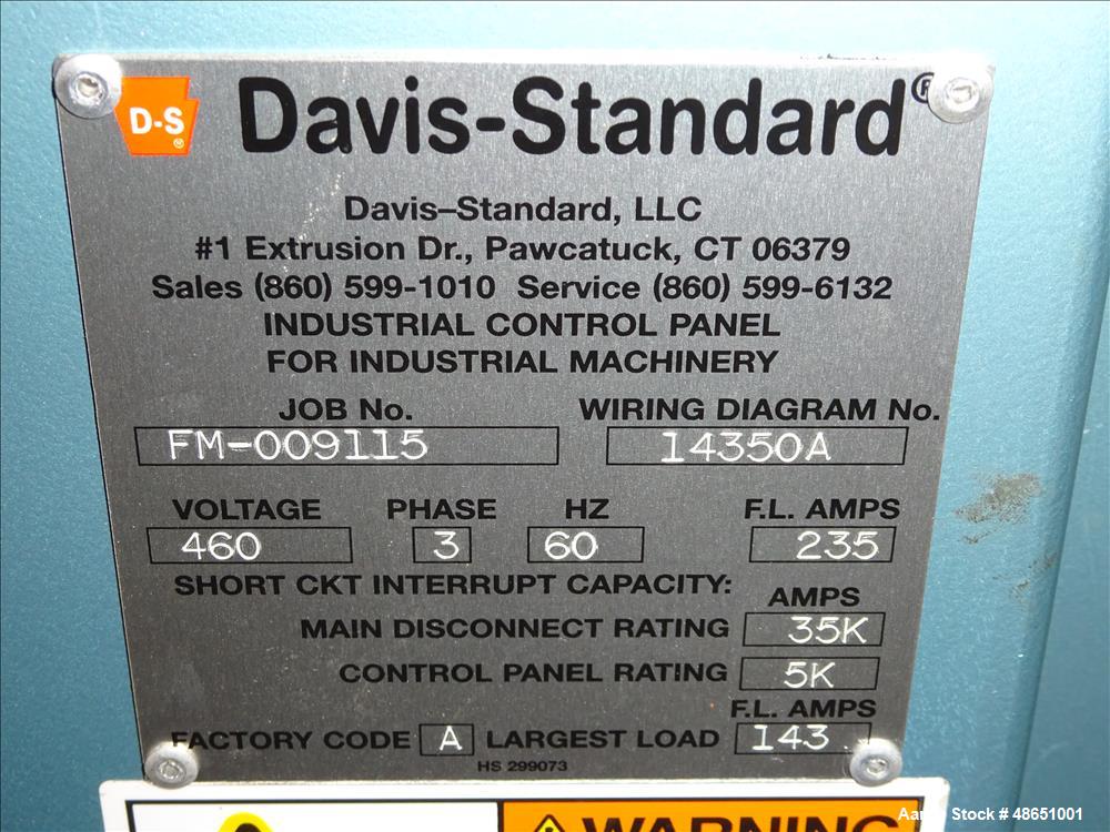 Used- Davis-Standard Engineered Extrusion Line.