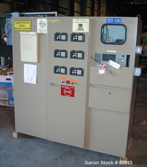 USED:Davis Standard approx 6000 m/min fiber/melt spinning line consisting of: (1) Davis Standard 1-1/4" single screw extruder, 30:1 L/D ratio. Electrically heated, air cooled 4 zone barrel. Water coo...