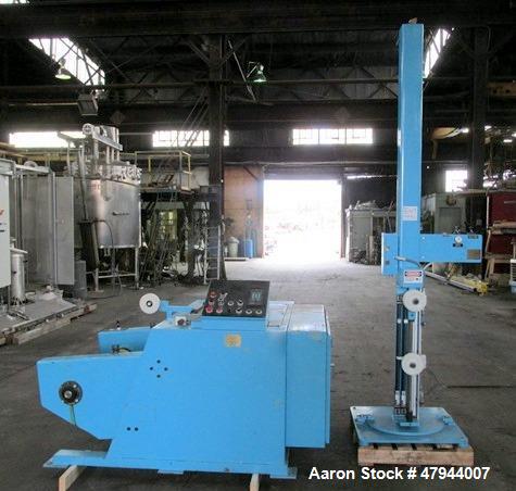 Used Hall Industries 40" Movable Arm Take-Up, Model 40MA. 5/8" Maximum product diameter, 40" to 6" maximum - minimum reel diameter, 24" to 9" maximum - minimum reel OAW, 2500# capacity, 50# maximum l...