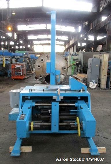 Used Hall Industries 40" Movable Arm Take-Up, Model 40MA. 5/8" Maximum product diameter, 40" to 6" maximum - minimum reel diameter, 24" to 9" maximum - minimum reel OAW, 2500# capacity, 50# maximum l...