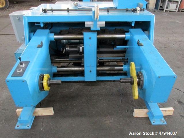 Used Hall Industries 40" Movable Arm Take-Up, Model 40MA. 5/8" Maximum product diameter, 40" to 6" maximum - minimum reel diameter, 24" to 9" maximum - minimum reel OAW, 2500# capacity, 50# maximum l...