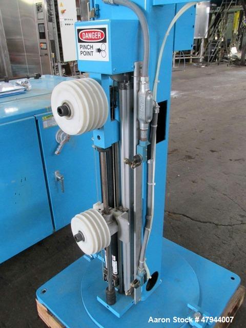 Used Hall Industries 40" Movable Arm Take-Up, Model 40MA. 5/8" Maximum product diameter, 40" to 6" maximum - minimum reel diameter, 24" to 9" maximum - minimum reel OAW, 2500# capacity, 50# maximum l...
