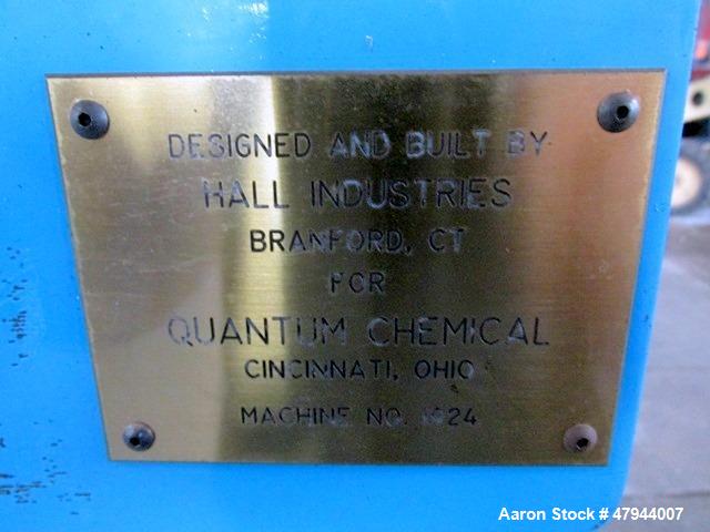 Used Hall Industries 40" Movable Arm Take-Up, Model 40MA. 5/8" Maximum product diameter, 40" to 6" maximum - minimum reel diameter, 24" to 9" maximum - minimum reel OAW, 2500# capacity, 50# maximum l...