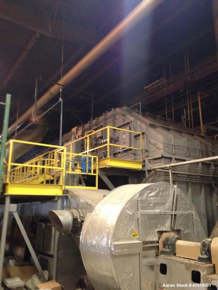 Used Anguil Regenerative Thermal Oxidizer (RTO), Model 200. Design flow 20,000 SCFM. Normal operating flow 20,000 SCFM. Process air inlet temp. 200 degrees F. VOC loading 9.7 lbm/hr. 98% destruction ...