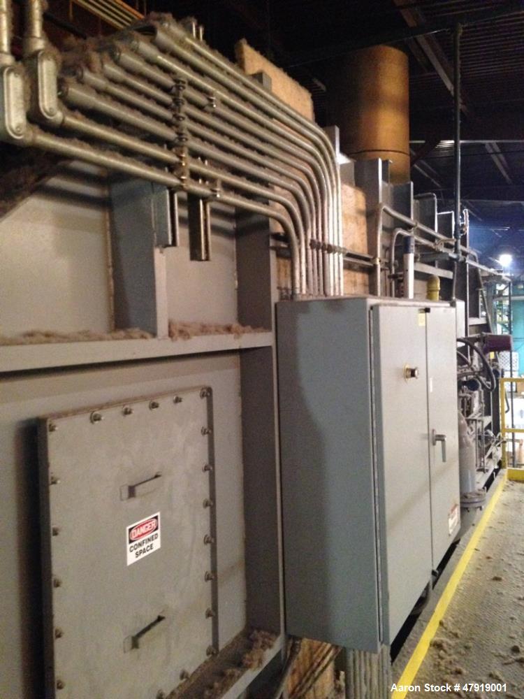Used Anguil Regenerative Thermal Oxidizer (RTO), Model 200. Design flow 20,000 SCFM. Normal operating flow 20,000 SCFM. Process air inlet temp. 200 degrees F. VOC loading 9.7 lbm/hr. 98% destruction ...
