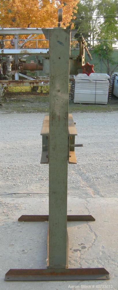 Used Dake press, model 25H, 25 ton.  Manually adjustable base and up/down.  Hydraulic ram.  Mounted on a carbon steel base.


