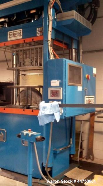 Used Beckwood Press, Model 4PTR350F230P3654, 350 Ton Capacity.  3" x 36" x 54" Bolsters, 34" stroke Parker cylinders. Ram speeds:  210 IPM approach, 40 IPM pressing, 191 IPM return.  Hydraulic power ...