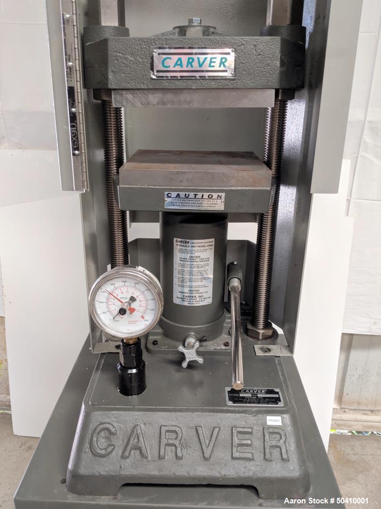 Used- Carver Manual 2 Column Hydraulic Press, Model 3853-OC