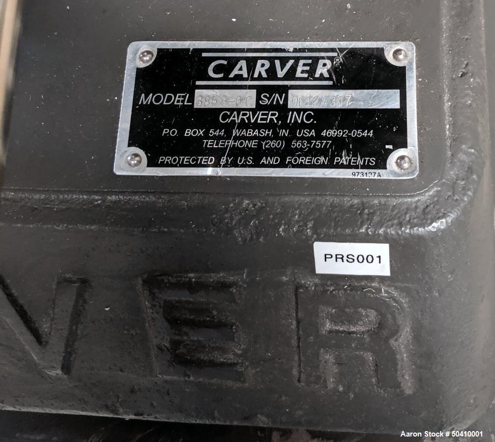 Used- Carver Manual 2 Column Hydraulic Press, Model 3853-OC