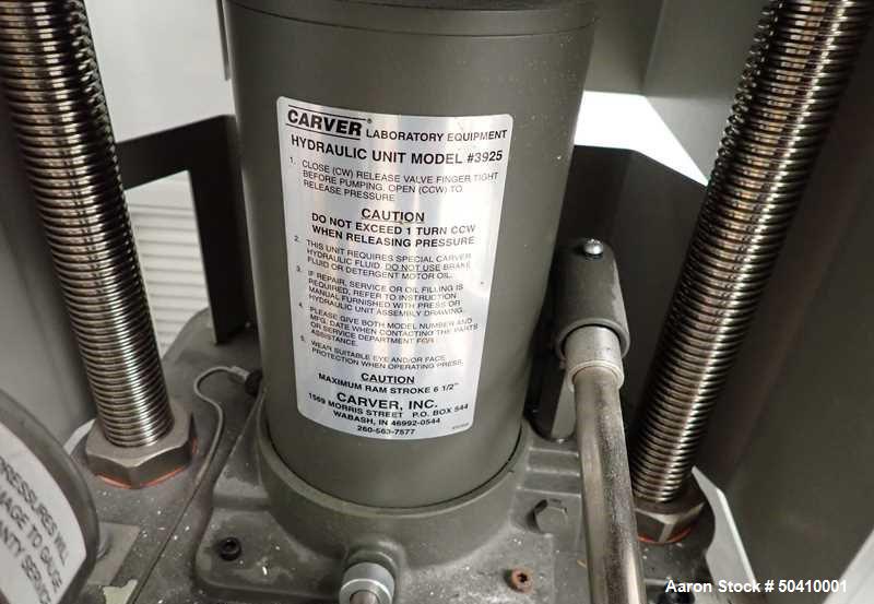 Used Carver Manual 2 Column Hydraulic Press, Model 3853-OC