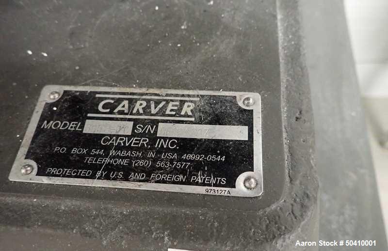 Used Carver Manual 2 Column Hydraulic Press, Model 3853-OC