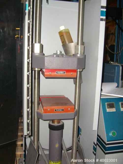 Used- Carver Auto "C" Two Post Hydraulic Press. Model 38894D1000. 15 Ton capacity. 6" x 6" heated platen. 6" stroke.0"-15" d...