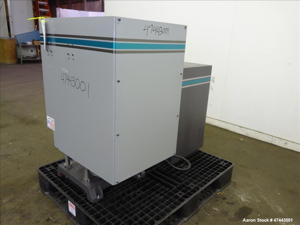 Used- Carver Heated Four Post Manual Hydraulic Press, Model 12-12H (4122), 12 To