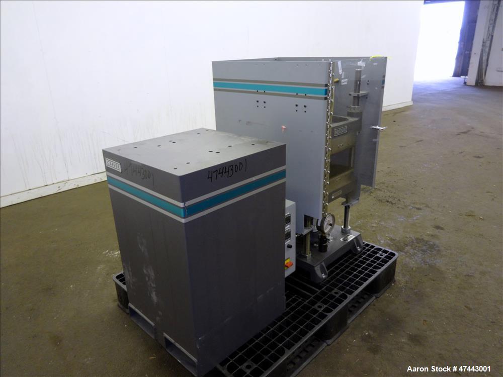 Used Carver Heated Four Post Manual Hydraulic Press, Model 12-12H (4122), 12 To