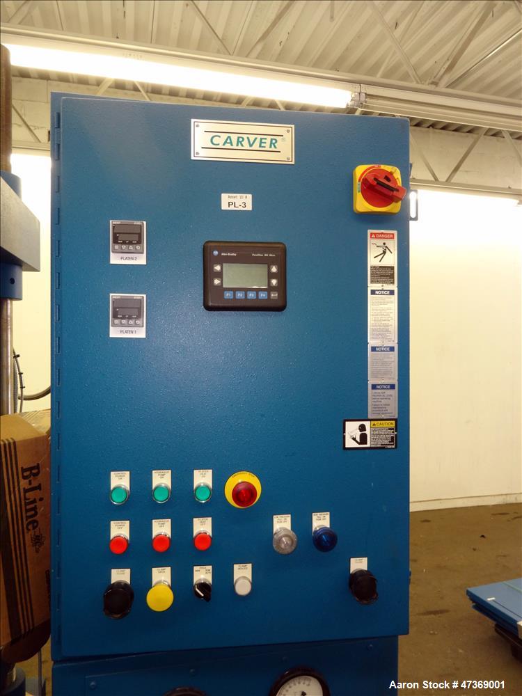 Used Carver Monarch Series Hydraulic Compression Press, Model CMV100H-15-LX, 10