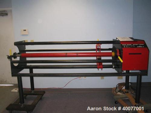 Unused-Used: Carver 30 ton platen press, 2' x 2' platen.  Includes Genesis 11 Slitter; (2) Amtech 20 ultrasonic welders; Eyelet/Grommet machine; Tension controlled unwind; Tension controlled rewind; ...
