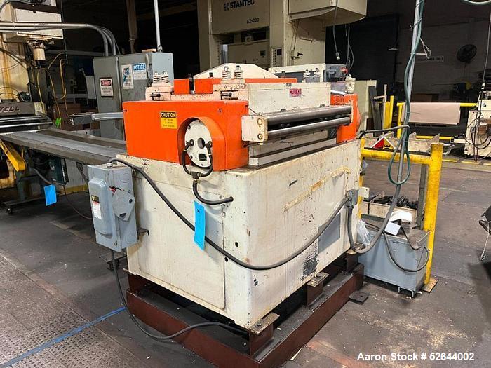 Used CLEARING (USI) "S2-300-72-48" STRAIGHT SIDE DOUBLE-CRANK 300 TON PRESS w/LITTELL SERVO-FEED SYSTEM. ManufacturerClearing (USI), Model S2-300-72-48, Serial# 51-1191. Tonnage Capacity 300 TON. Str...