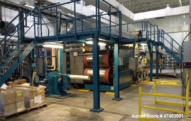 Used Held Technologies Isobaric Double Steel Belted Press. Belt width: 1.04 meters. Inside seal width: 0.91 meters. Gap range: 0.1 mm to 50 mm. Isobaric pressure up to 40 bar (580 psi). 5 temperature...