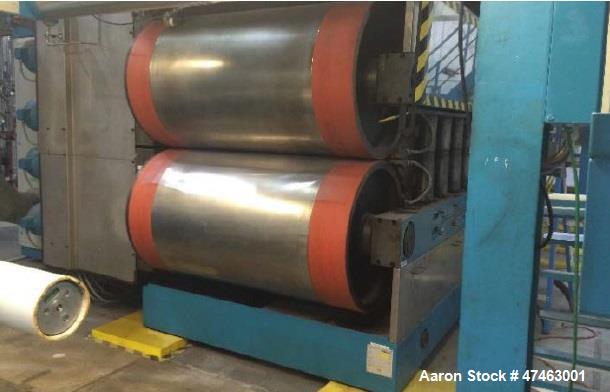 Used Held Technologies Isobaric Double Steel Belted Press. Belt width: 1.04 meters. Inside seal width: 0.91 meters. Gap range: 0.1 mm to 50 mm. Isobaric pressure up to 40 bar (580 psi). 5 temperature...