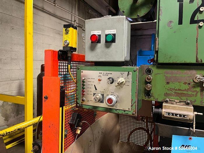 Used Federal 2-Point Open back Gap-Frame 45 Ton Press, Serial# 2-45-106, Model 2-45-48-21. Equipped with: Air Clutch & Brake, Light Curtains, Feed Conveyor. CATALOG SPECIFICATIONS: Tonnage Capacity 4...
