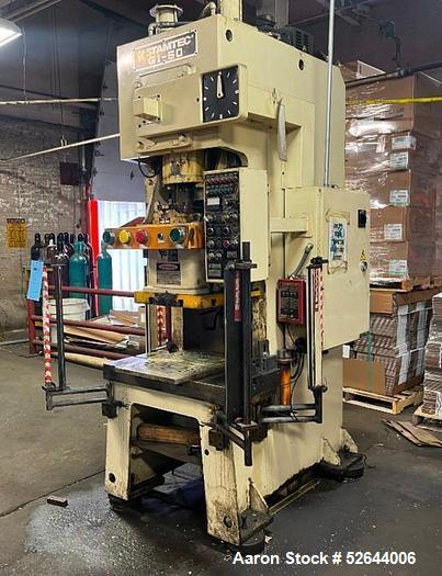 Used Stamtec 66 Ton Open Back Gap Frame Press, Model G1-60. Equipped With: Air Clutch & Brake, Air Counterbalance, Variable Speed Drive, 3.5" Thick Bolster Plate, Overload Protector, Counter Balance ...