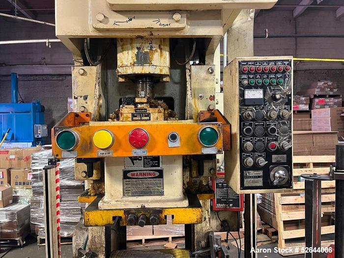 Used Stamtec 66 Ton Open Back Gap Frame Press, Model G1-60. Equipped With: Air Clutch & Brake, Air Counterbalance, Variable Speed Drive, 3.5" Thick Bolster Plate, Overload Protector, Counter Balance ...