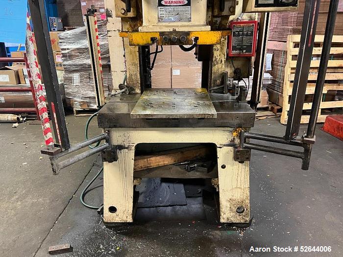 Used Stamtec 66 Ton Open Back Gap Frame Press, Model G1-60. Equipped With: Air Clutch & Brake, Air Counterbalance, Variable Speed Drive, 3.5" Thick Bolster Plate, Overload Protector, Counter Balance ...