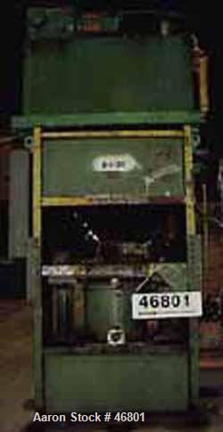 USED: G.P. 400 ton upstroke self-contained hyd molding press, new in1981. Model 4-3656. Slab side design. Dist between slab sides: 56".Platen area: 55" L-R x 36" F-B. Stroke of gib guided platen: 12"...